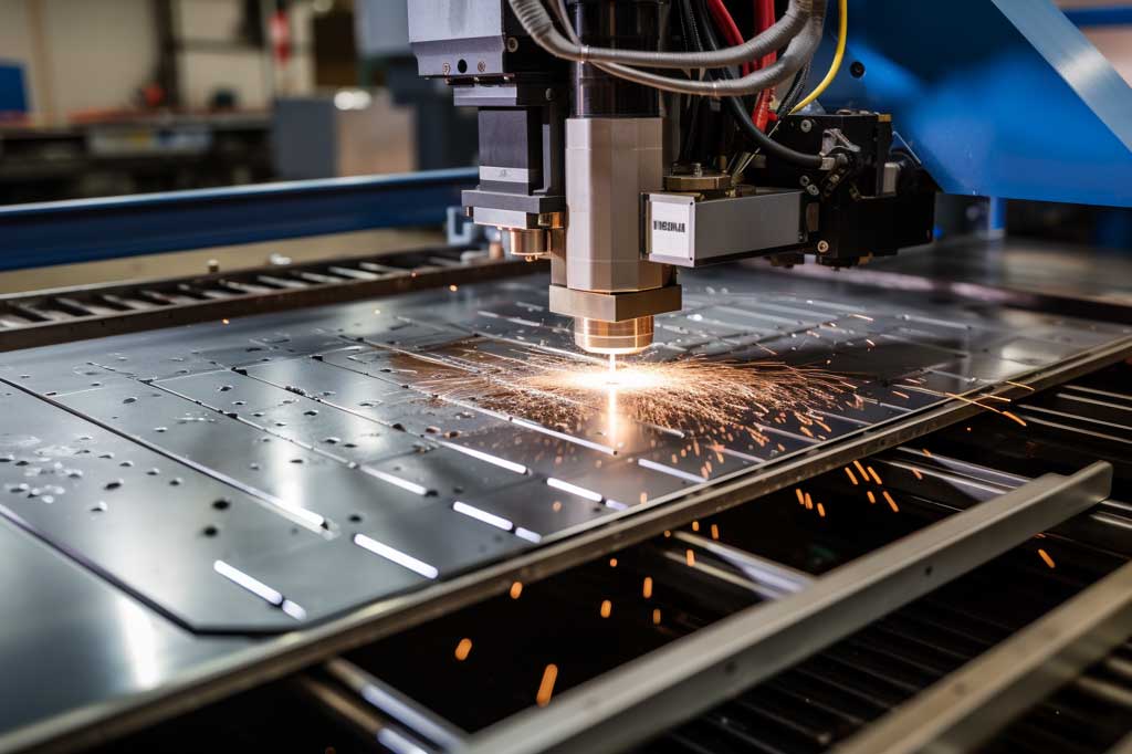 Innovative Blechbearbeitung in der Fertigung: moderne Laser- und Abkanttechnik für effiziente Metallverarbeitung bei Laserteile Online